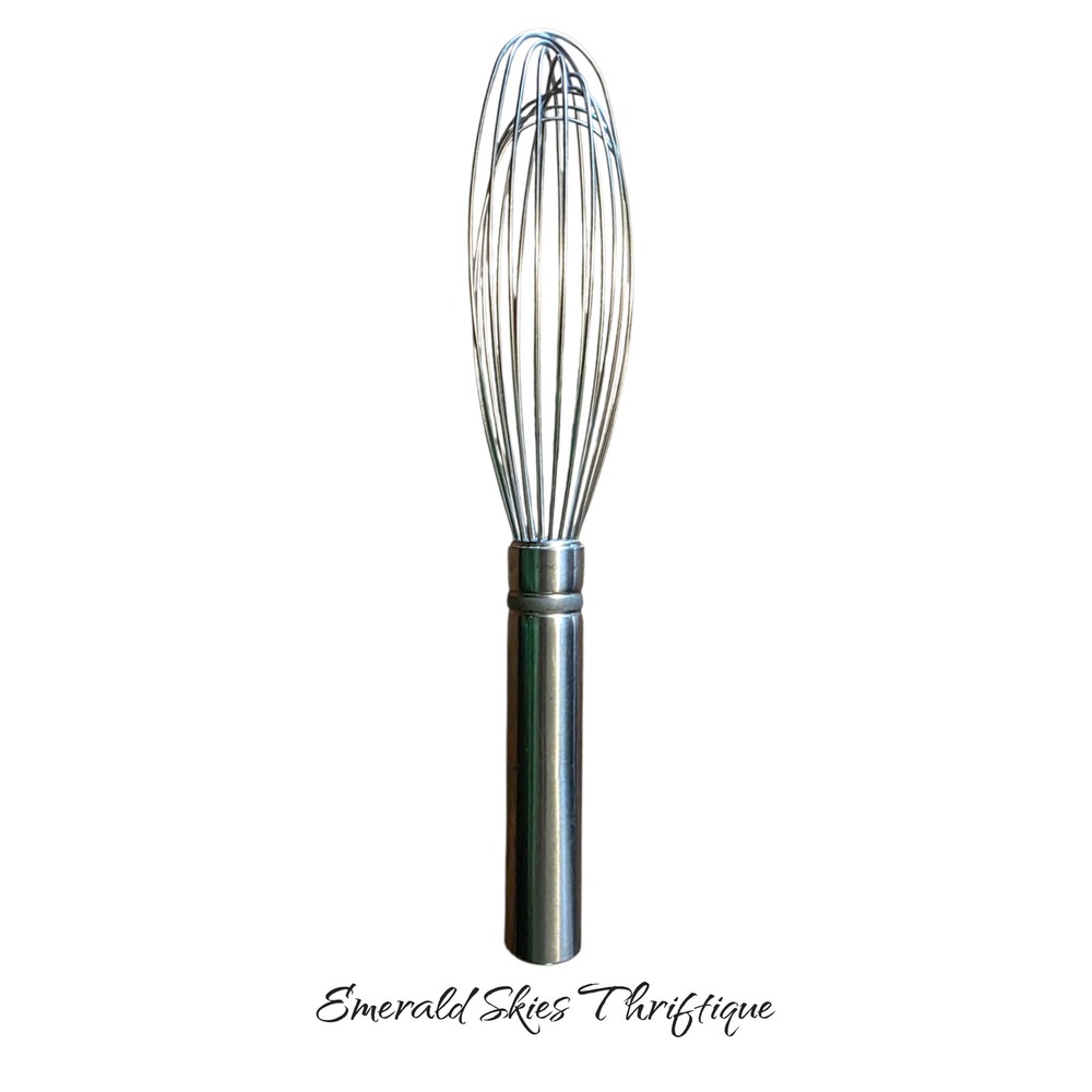 Pampered Chef Stainless Steel Whisk # 2475 10" Wire Baking Kitchen Utensil